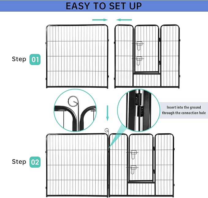 BestPet | Dog Playpen | 32 Inch, 24 Panels | Heavy Duty Metal Pet Exercise Pen - Image 6