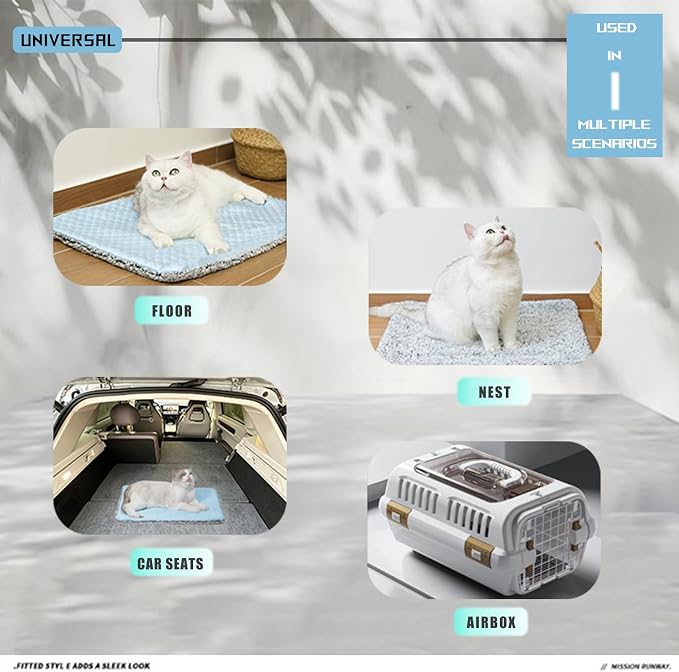 Two Uses'Cat Bed Mat, Self Warming&Cooling Cat Mat.12 * 20in.Hot/Cold Mat - Image 6