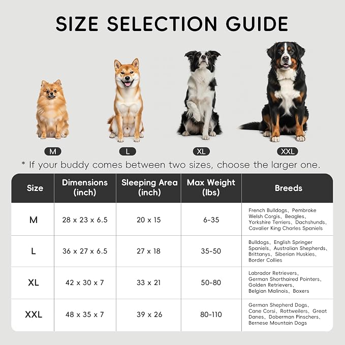 Homemate Dog Bed Large Sized Dog: 42x30 inch Orthopedic Large Dogs Bed XL - Image 3