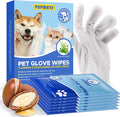 Pet Cleaning Glove Wipes for Dogs & Cats, Hypoallergenic Deodorizing Disposable by PUPMATE