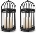 NUPTIO Black Decorative Bird Cage: Birdcage Hanging Lantern by Nuptio