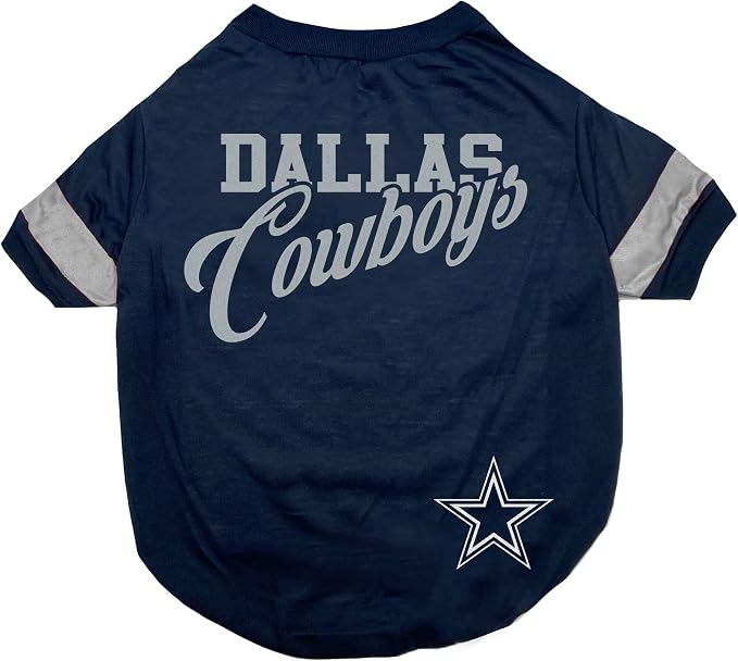 NFL Dallas Cowboys T-Shirt for Dogs & Cats, Medium. Football Dog Shirt for NFL - Image 3