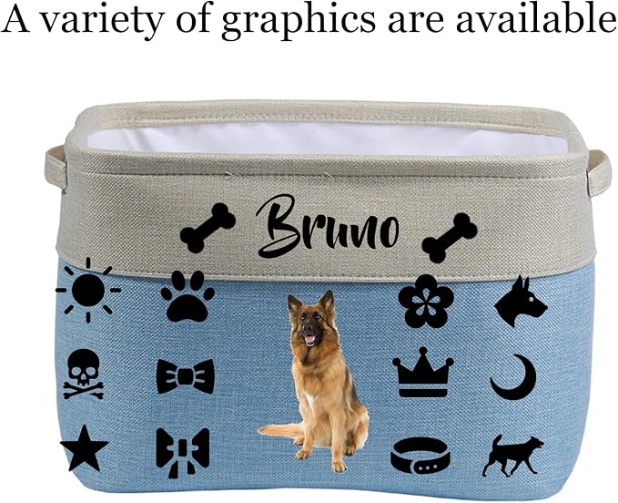 Personalized custom photo and name dog toy storage box A foldable pet supply - Image 5