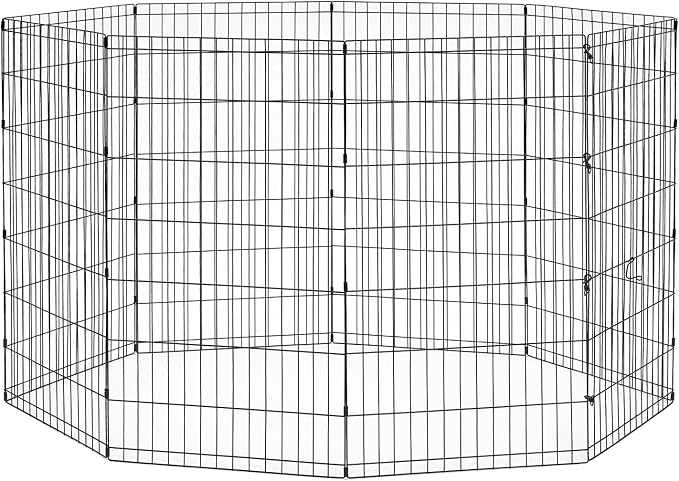 New World Folding Metal Dog Exercise Pen, Indoor/Outdoor Playpen by NewWorldPetProducts