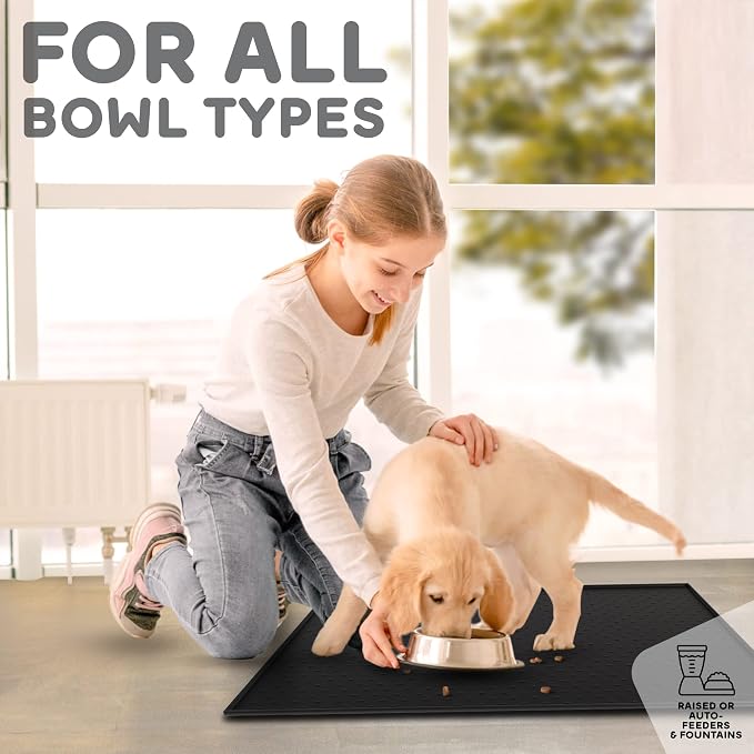 Dog Food Mat - Raised Edges Dogs Mat - Image 6