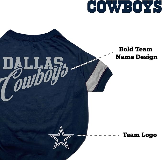 Pets First NFL Dallas Cowboys Dog & Cat T-Shirt, Small. Football Pet Shirt - Image 5
