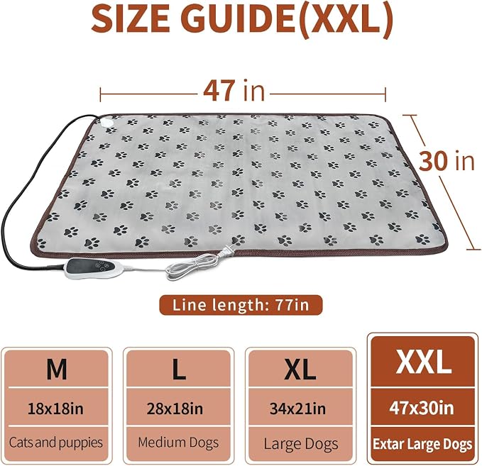 Extra Large Dog Heating Pad 47x30 in - Image 2