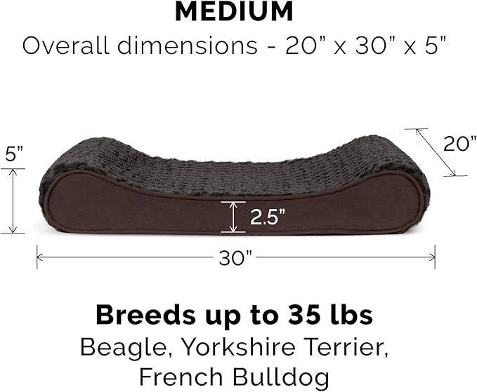 Furhaven Replacement Dog Bed Cover Ultra Plush Faux Fur & Suede Contour Luxe - Image 3