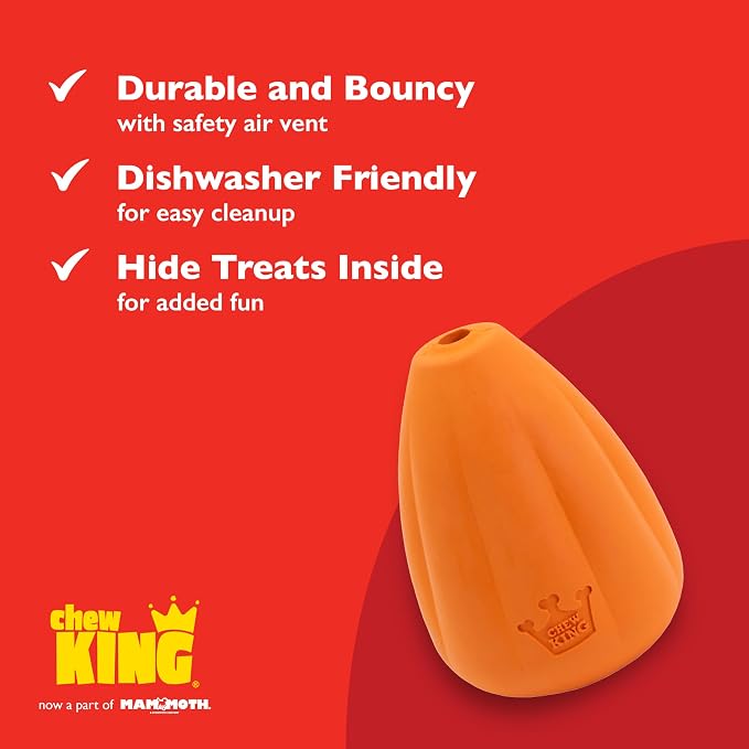 Chew King by Mammoth Premium Treat Dispensing Dog Toy, Durable Natural Rubber - Image 6