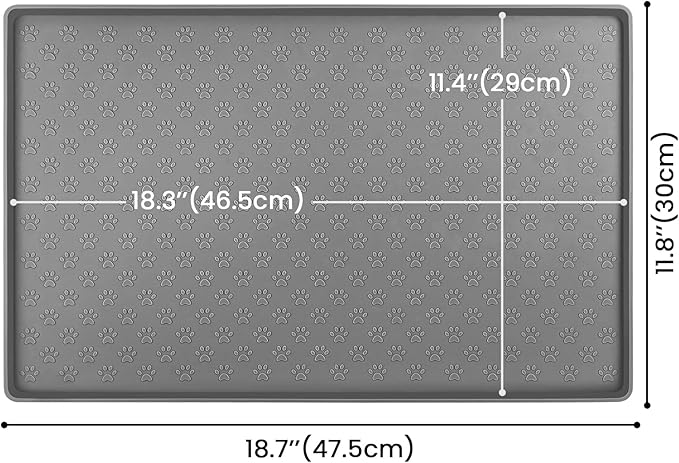 Ptlom Pet Placemat for Dog and Cat, Mat for Prevent Food and Water Overflow - Image 3