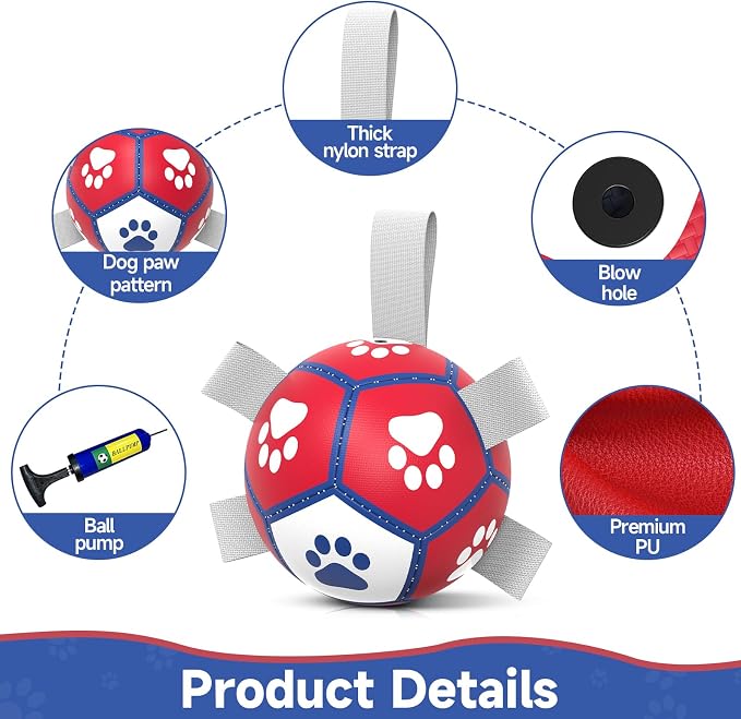 Diman Small Dog Toys Soccer Ball - Image 3