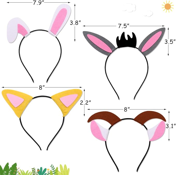 CiyvoLyeen Puppy Dog, Farm Animals Ear Headbands, - Image 4