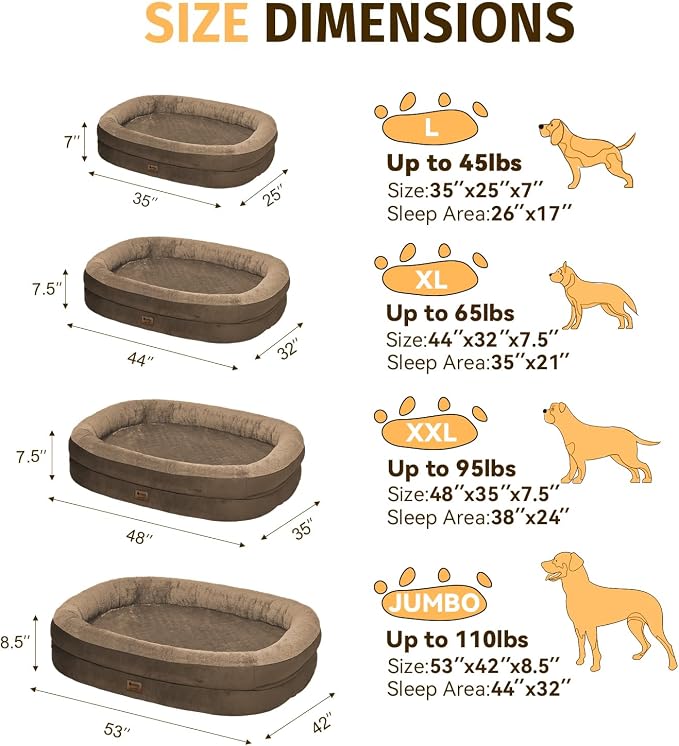 Orthopedic Washable Large Dog Bed: Cooling Dog Bed - Image 2