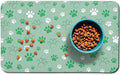 Dog Food Mat, Absorbent Water Bowl Mats Cat Pet Feeding Placemats Green 12 * 20 by Zoeeya