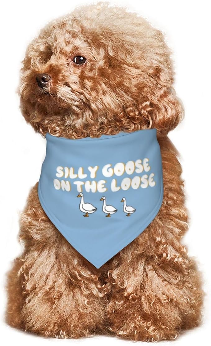 Silly Goose on The Loose Triangle Dog Bandana, Summer Bandana Funny Triangle - Image 7