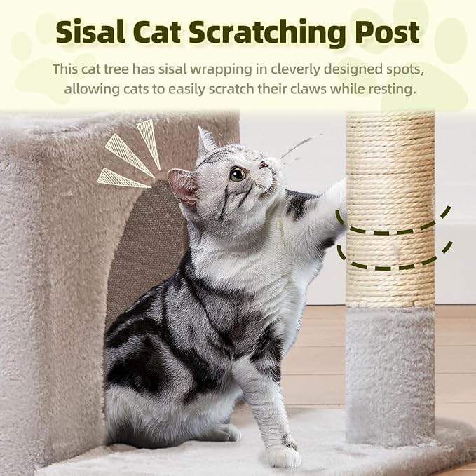 Taoqimiao Cat Tree, 32.2-Inch Cat Tower - Image 3