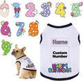 Custom Dog Birthday Shirt, Personalized Pet Apparel Print by Unknown