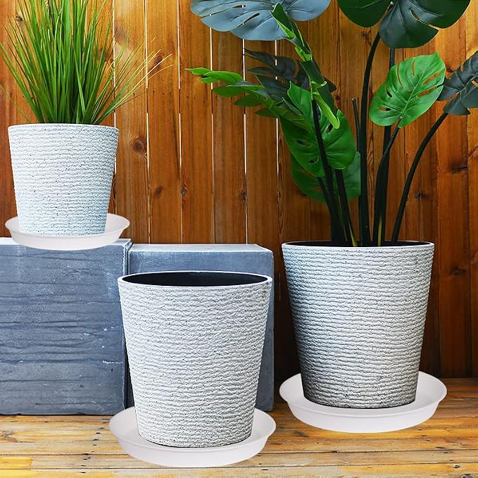 3 Pack of 26 inch Plant Saucer, 4.2" Depth Tray, Large Deep Garden Plastic - Image 5