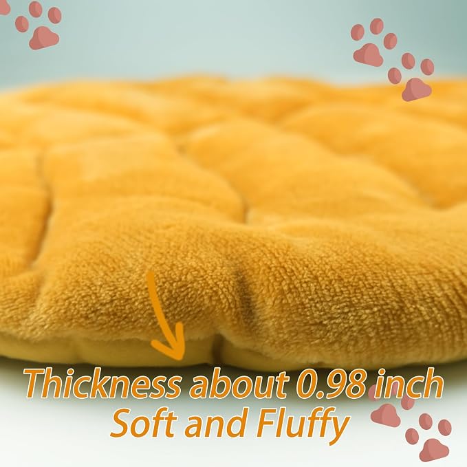 Leaf Shaped Self-Warming Cat Bed Mat – 26"x20" Flannel & Cotton Pet Pad - Image 4