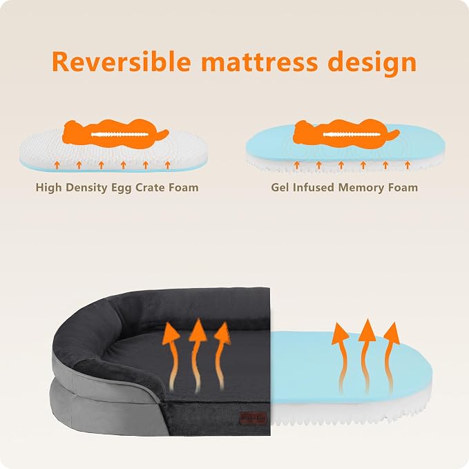 Dwanton Orthopedic Dog Bed for Extra Extra Large Dogs - Image 3