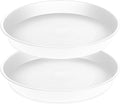 2 Pack of 8 inch Plant Saucer Clear, Heavy Duty Plastic Plant Water Tray 8 inch by Bleuhome