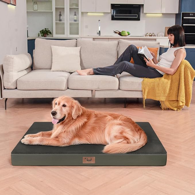 Large Comfy Washable Dog Bed, Orthopedic Egg Crate Foam Dog Crate Mat - Image 7