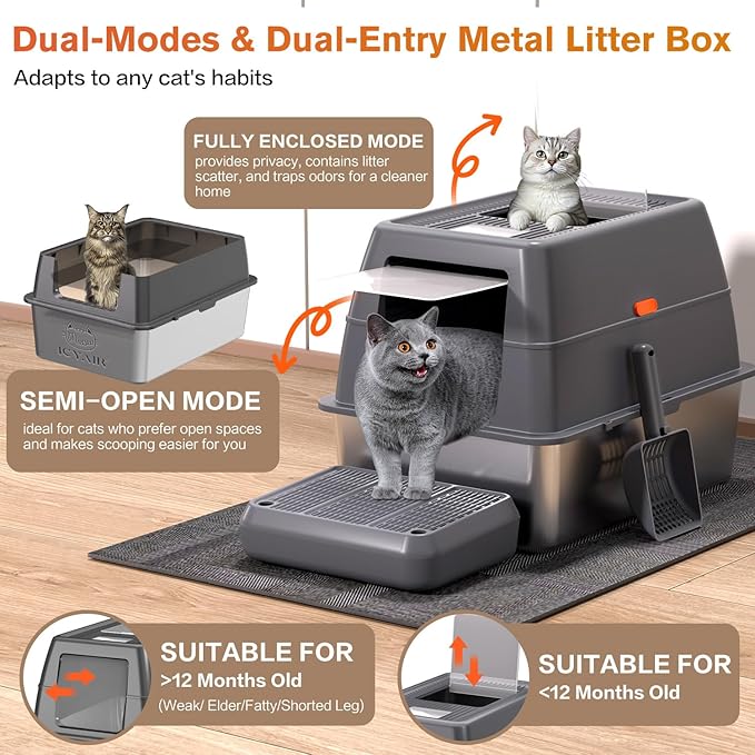 XXXL Stainless Steel Litter Box - Image 3