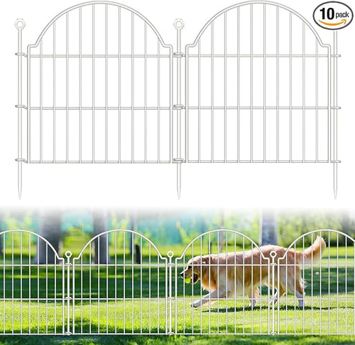 10 Panels No Dig Decorative Garden Fence by Blingluck