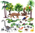 26Pcs Rainforest Animal Figures, Realistic Jungle Animals Toys by kukifun