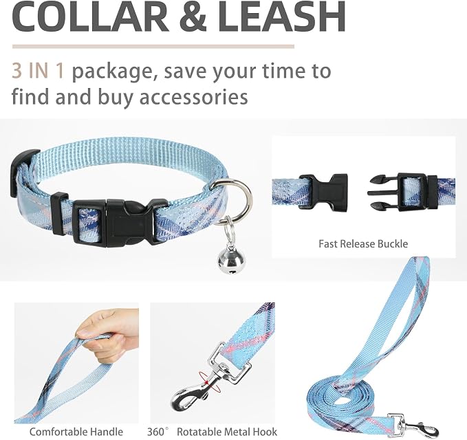 PUPTECK Adjustable Dog Harness Collar and Leash Set Step in No Pull Pet Harness - Image 4