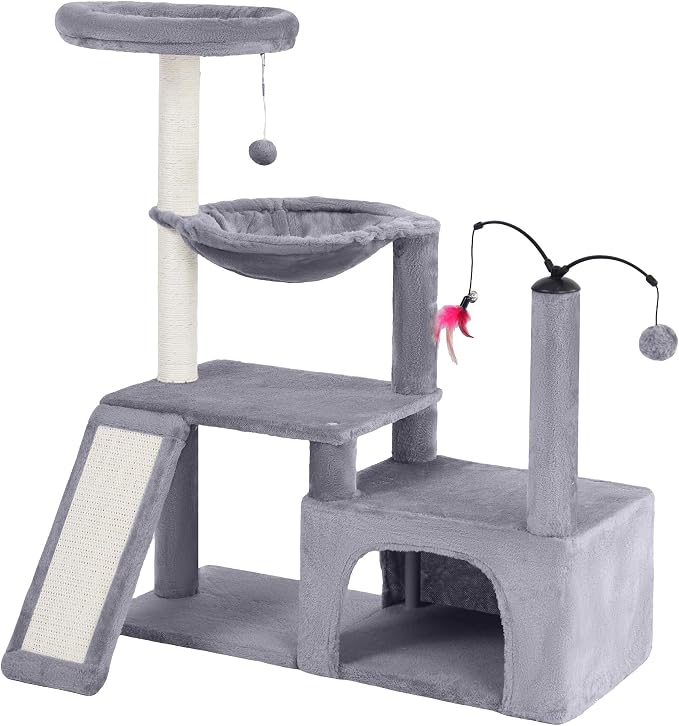 YUNIQUE Multi-Functional Cat Tree Tower, Big Cat Condo by YUNIQUE