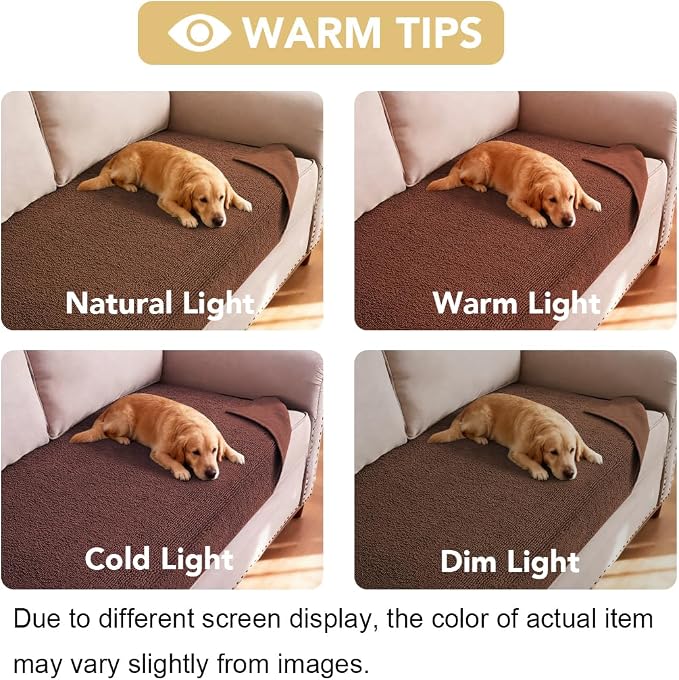 H.VERSAILTEX Non Slip Pet Couch Cover Chenille Dog Bed Protector Thick Soft - Image 7
