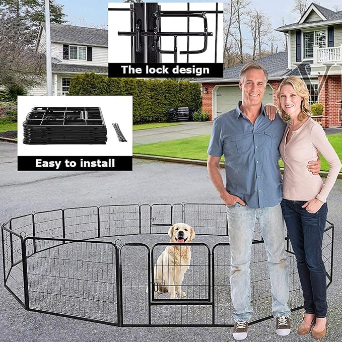 BestPet | Dog Playpen | 24 Inch, 16 Panels | Heavy Duty Metal Pet Exercise Pen - Image 5