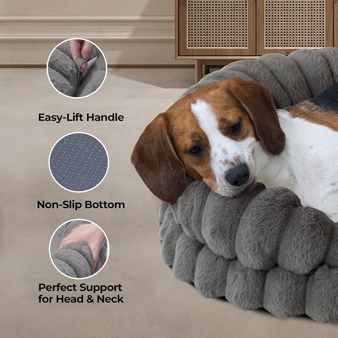 BALANCE Calming Dog Bed for Extra Large Dogs, 42 Inches Oval Washable XL Pet Bed - Image 4
