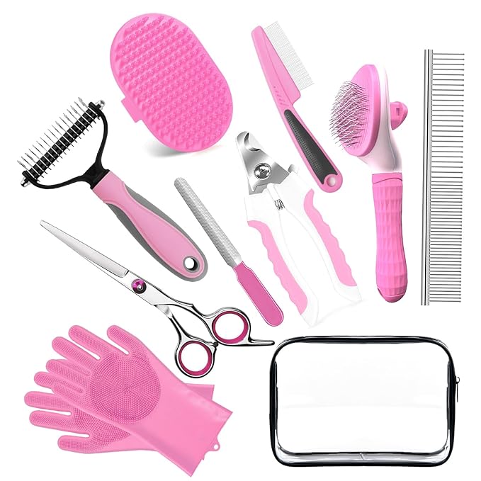 Bath Grooming Kit for Pets, Dog and Cat Grooming Supplies, Dematting Comb for by 2TRUL