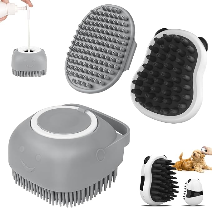 Comotech 3PCS Dog Bath Brush | Dog Shampoo Brush |Scrubber by Comotech