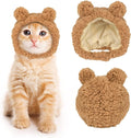 JOICEE Cute Cat Costume Warm Bear Hat Adjustable Soft Small Pet Headwear by JOICEE