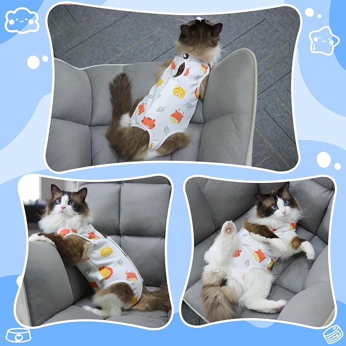 Cat Recovery Suit Female, Breathable Cat Onesie After Surgery Female - Image 4