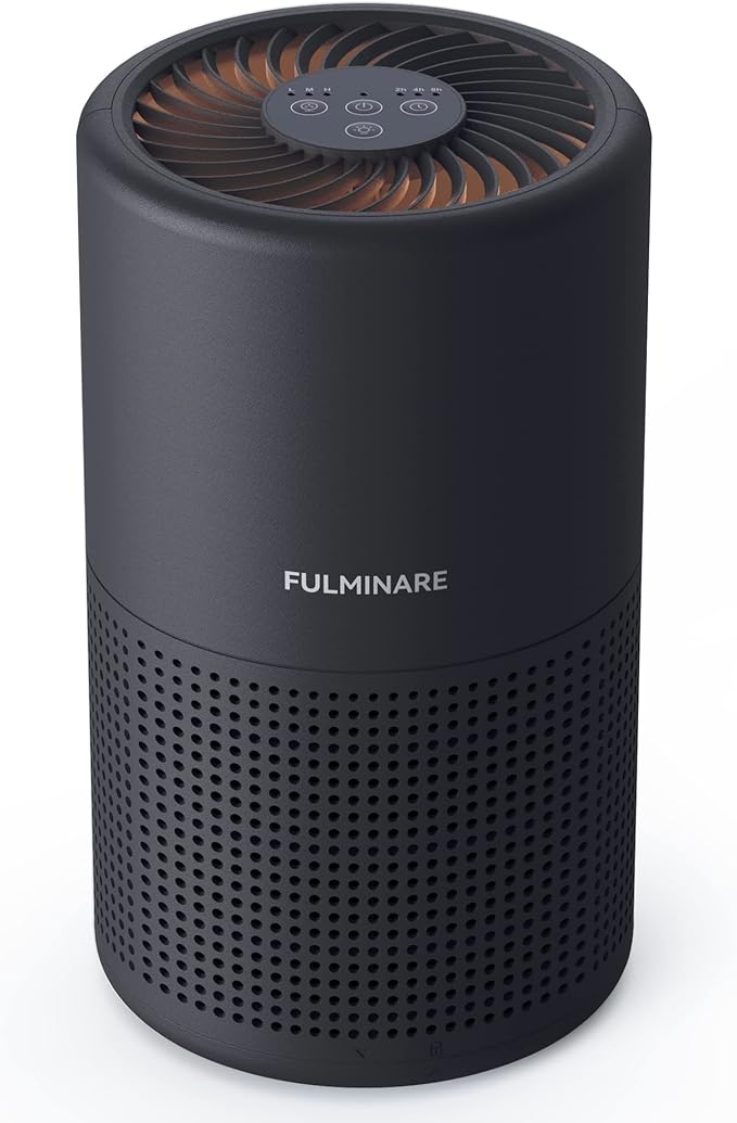 Air Purifiers for Bedroom, FULMINARE H13 True HEPA Air Filter, Quiet Air Cleaner by PureAirPowerfulSound