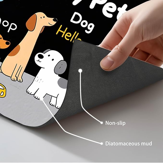 Funning My Pet Dog Pattern Dog Feeding Mat Pet Food Mat - Image 5