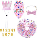 hoyuwak Dog Birthday Party Supplies Girl Dog Birthday Bandana Tutu Set Cute Hat by hoyuwak