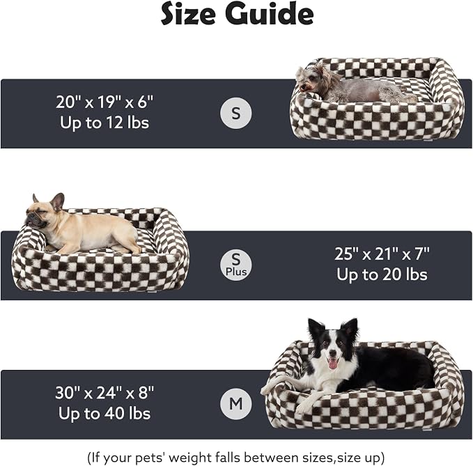 JOEJOY Dog Bed Medium Size Dog, Rectangle Washable Orthopedic Corduroy Fleece - Image 5