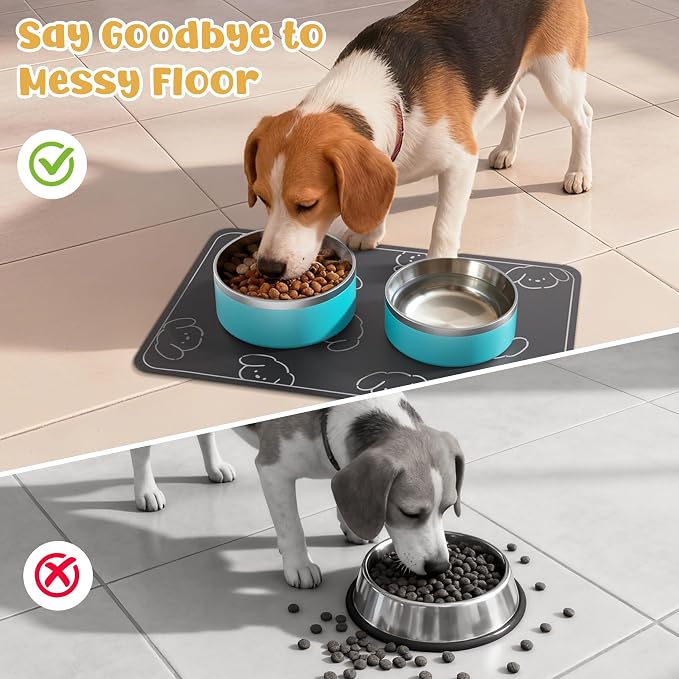 Dog Food Mat, Diatom Ooze Cat Water Mats Non Slip - Image 6