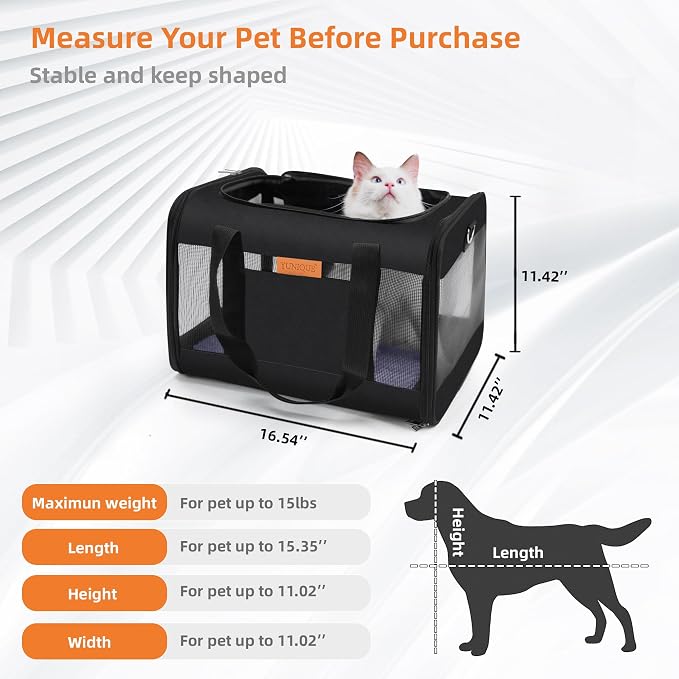 YUNIQUE Soft-Sided Cat & Dog Carrier - Image 4