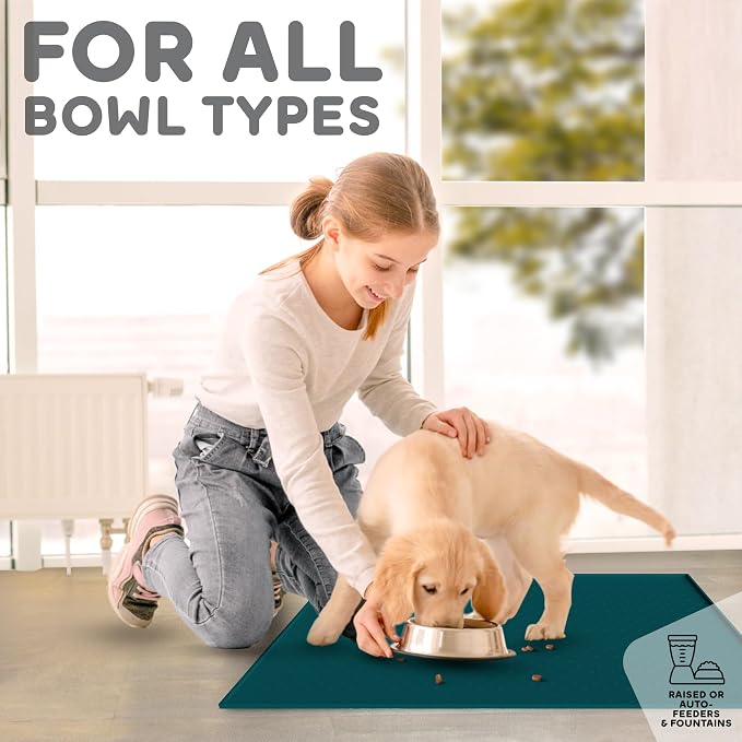 Dog Food Mat - 24x15 Raised Edges Dogs Mat - Image 6