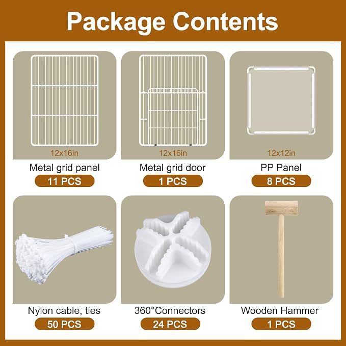 20 Panels Small Animal Playpen, Pet Playpen, C&C Cage - Image 7
