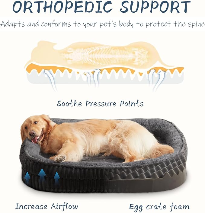 Orthopedic Dog Bed for Puppy, Extra Small Dogs Breeds, Oval Cat Bed, High - Image 2
