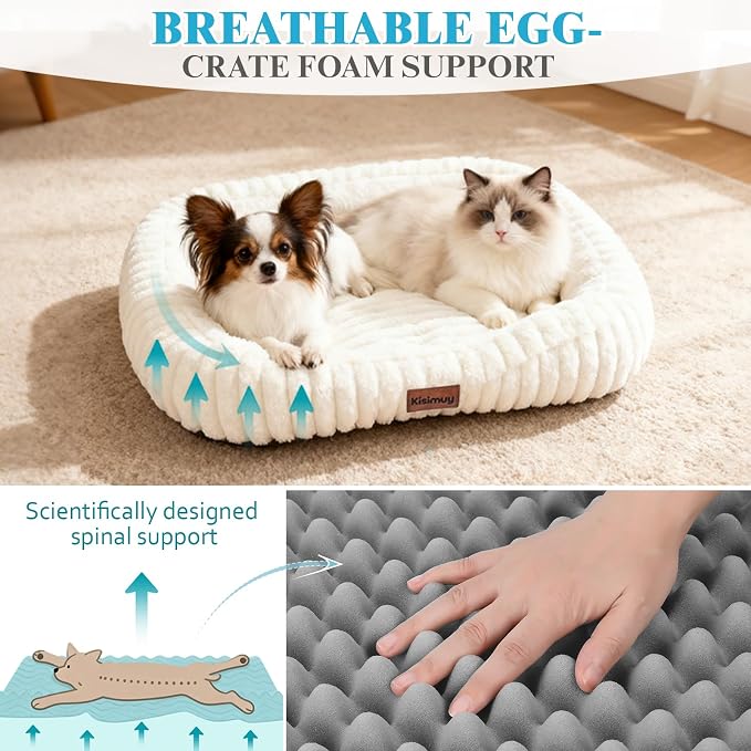 Washable Dog Bed for Medium Dogs – Soft Plush Calming Puppy Bed - Image 3
