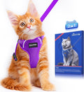 Halypet Cat Harness and Leash Set Escape Proof Soft Adjustable Cat Leash by DOMoreWithYourPet