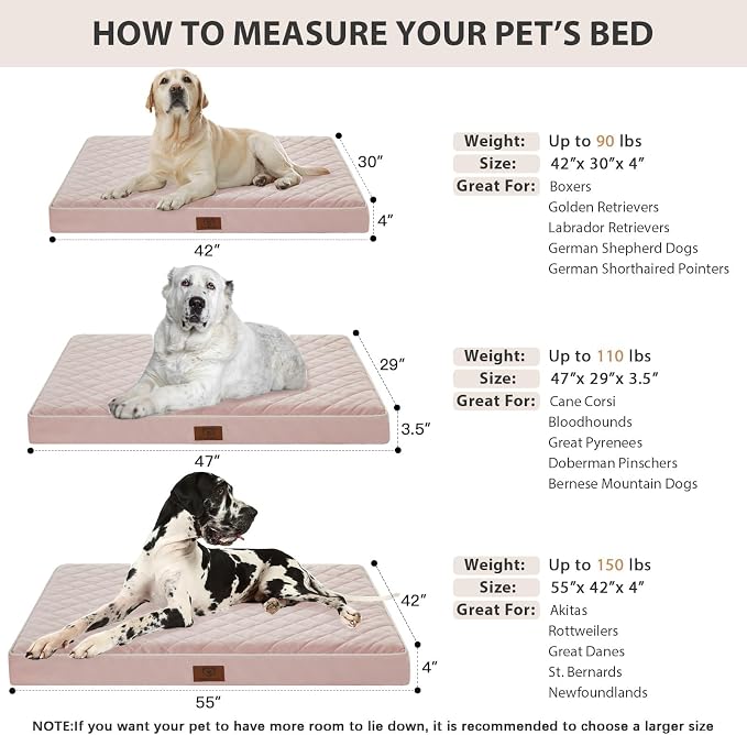 WNPETHOME Orthopedic Big Dog Beds Large Sized Dog, Waterproof Extra Large Dogs - Image 5